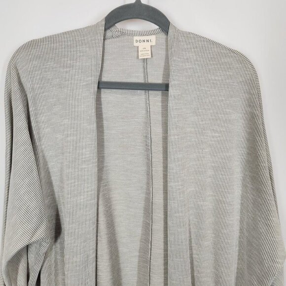 Anthropologie DONNI Ribbed Open Front Cardigan Jacket Duster‎ One Size - Picture 4 of 7